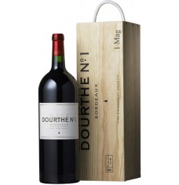 Вино "Dourthe №1" Merlot-Cabernet Sauvignon, Bordeaux AOC, 2015, wooden box, 1.5 л