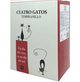 Вино Navarro Lopez, "Cuatro Gatos" Tempranillo Seco, bag-in-box, 3 л
