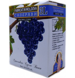 Вино Alianta-Vin, Saperavi, bag-in-box, 3 л