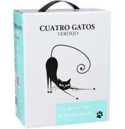 Вино Navarro Lopez, "Cuatro Gatos" Verdejo Blanco Seco, bag-in-box, 3 л