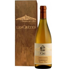 Вино Les Cretes, Chardonnay "Cuvee Bois", 2014, wooden box, 1.5 л