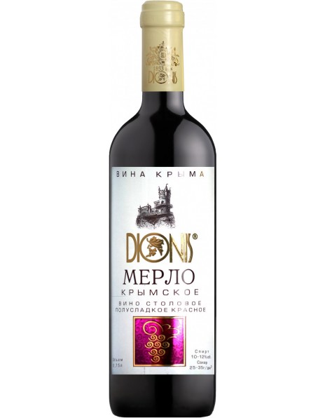 Вино "Dionis" Merlot Krymskoe