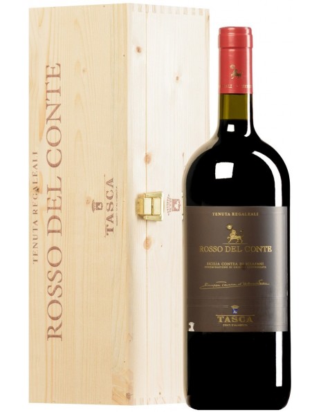 Вино Tasca d'Almerita, "Rosso del Conte" DOC, 2014, wooden box, 1.5 л