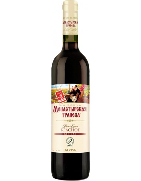 Вино "Монастырская трапеза" Красное сухое