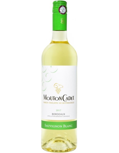 Вино "Mouton Cadet" Sauvignon Blanc, Bordeaux AOC, 2017