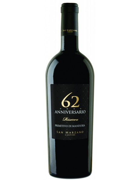 Вино Feudi di San Marzano, "Anniversario 62" Riserva, Primitivo di Manduria DOP, 2015