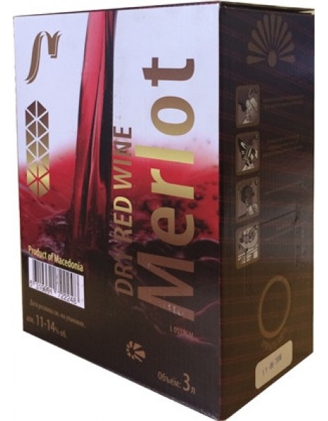Вино Tikves, Merlot, bag-in-box, 3 л
