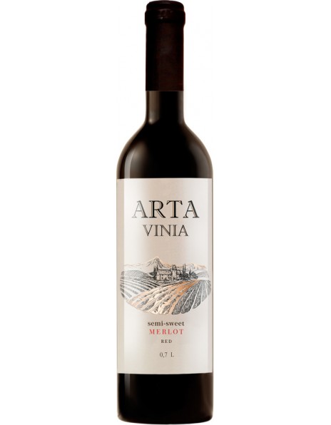 Вино "Arta Vinia" Merlot, 0.7 л