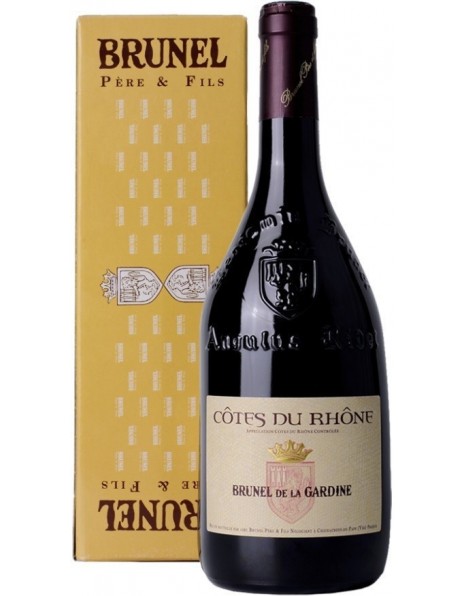 Вино "Brunel de la Gardine", Cotes du Rhone AOC, 2018, gift box