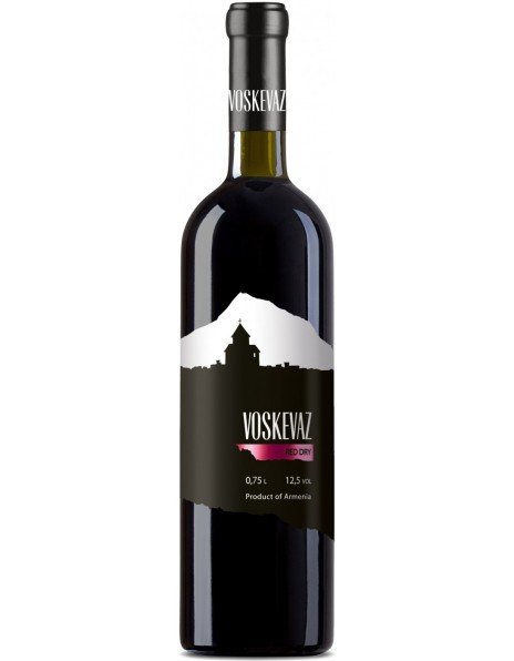 Вино Воскеваз, Чёрно-белая этикетка, красное сухое