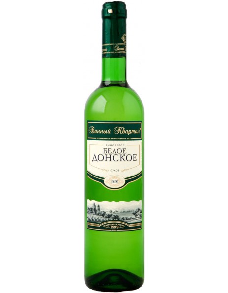 Вино "Винный Квартал" Белое Донское, 2013, 0.7 л