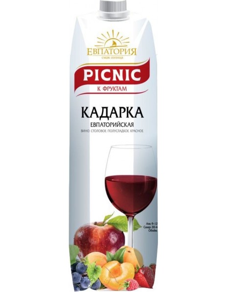 Вино "Picnic" Kadarka Evpatoriyskaya, Tetra Pak, 1 л