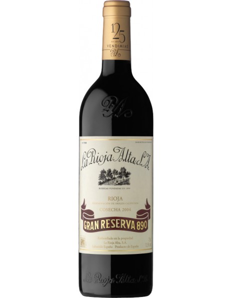 Вино La Rioja Alta, "Gran Reserva 890", Rioja DOC, 2004