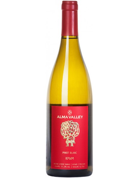 Вино "Alma Valley" Pinot Blanc, 2015