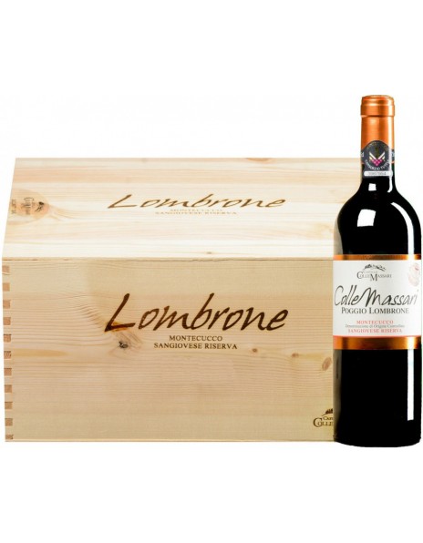 Вино Castello ColleMassari, "Poggio Lombrone", Montecucco Sangiovese Riserva DOC, 2013, wooden box, 1.5 л