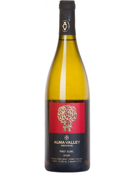 Вино "Alma Valley" Reserve, Pinot Blanc, 2015