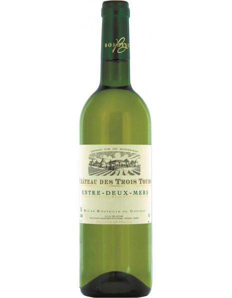 Вино "Chateau des Trois Tours" Blanc, Entre-Deux-Mers AOC, 2015