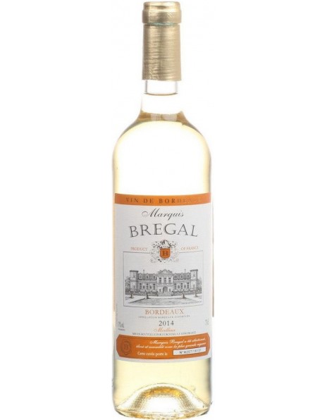 Вино "Marquis Bregal" Blanc Moelleux, Bordeaux AOC, 2014