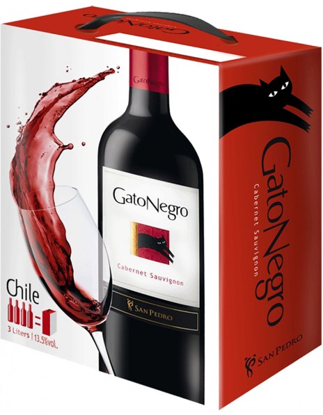 Вино "Gato Negro" Cabernet Sauvignon, 2016, bag-in-box, 3 л